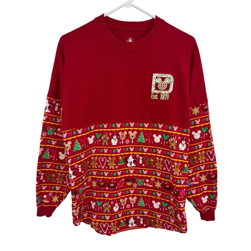 Disney Parks Spirit Jersey Holiday Christmas Snacks Red XS Walt Disney World